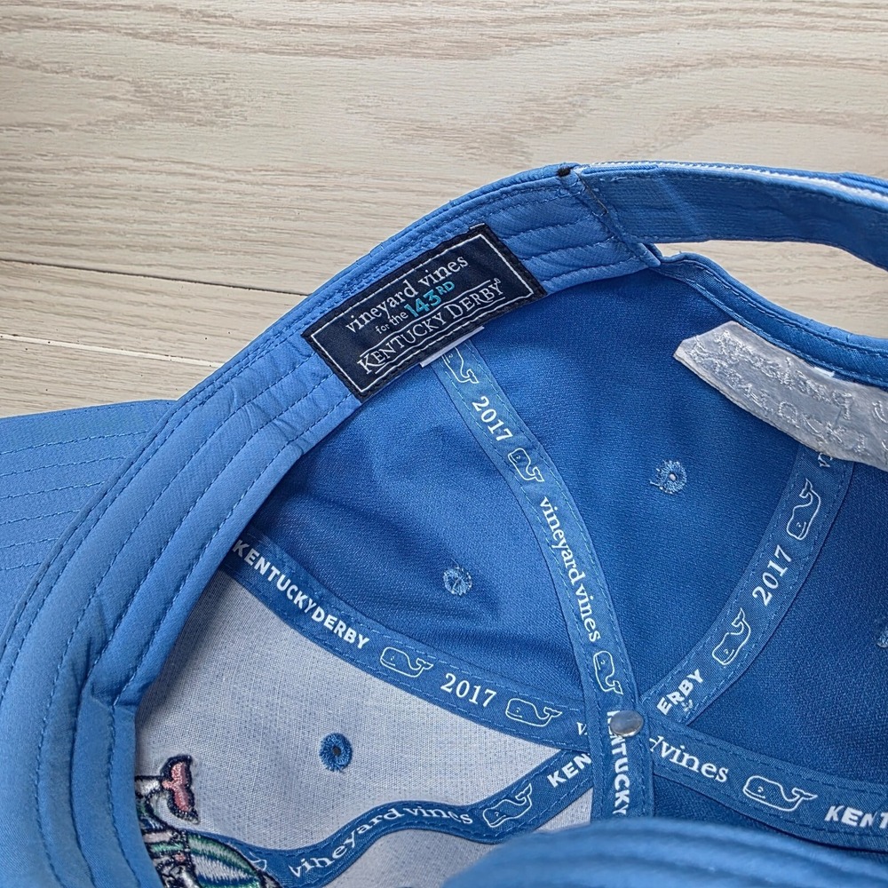 Kentucky Derby Vineyard Vines Whale Hat Stripe 2017 Logo Golf Beach Baseball - Picture 9 of 10